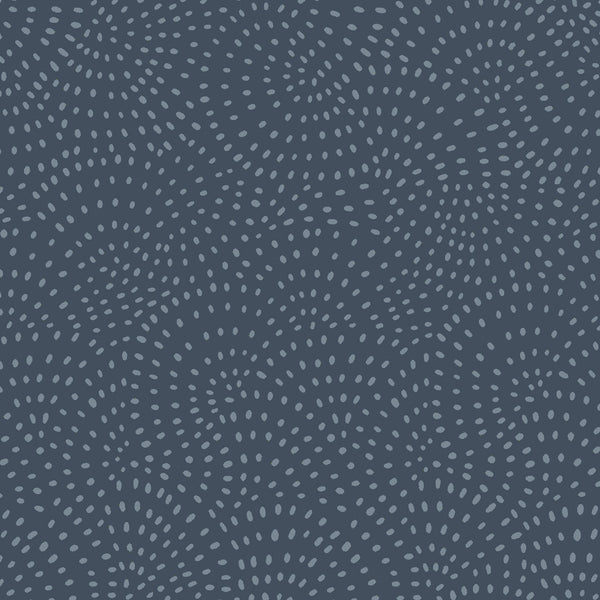 Twist is a modern blender cotton fabric from Dashwood studios with small spots available in many striking shades. This being the Denim blue colourway. Available in store and online at Fabric Focus Edinburgh.