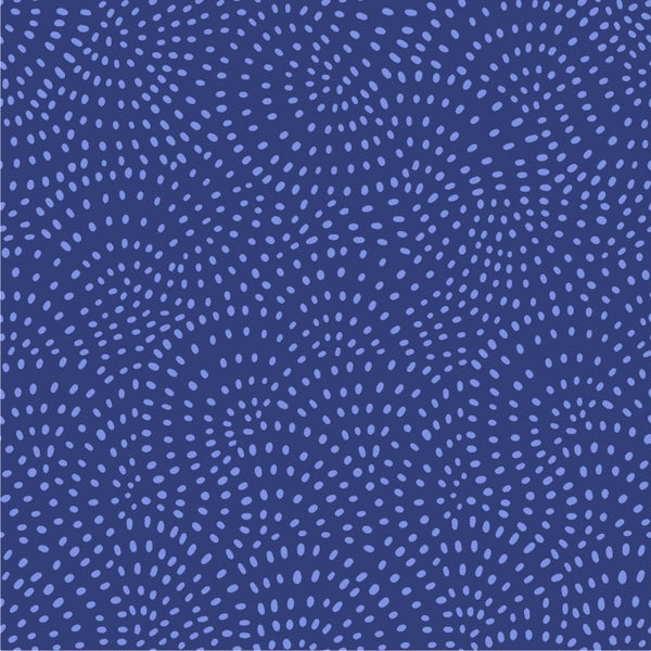 Twist is a modern blender cotton fabric from Dashwood studios with small spots available in many striking shades. This being the Royal blue colourway. Available in store and online at Fabric Focus Edinburgh.