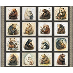 Adorable bears and their cubs are center stage in this lovely panel styled with sophistication and grace. Bring the feeling of love and comfort to cozy quilts, accessories, and home décor accents. Panel measures 36" (90 cm) and has 16 8" vignettes. Available at Fabric Focus Edinburgh.