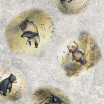 Adorable bears and their cubs are center stage in this lovely collection styled with sophistication and grace. Bring the feeling of love and comfort to cozy quilts, accessories, and home décor accents.  Available to buy in quarter metre increments at Fabric Focus.