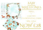 SPECIAL OFFER : Baby Milestone Blanket Panel + 1.5mt co-ordinating fabric