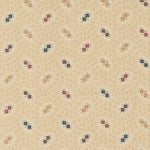 The Chickadee Landing collection embodies all the characteristics of fall with leaves, vines and geometrics in there signature colour palette. Multi Twin Spots on a natural background. Sold in quarter metre increments.