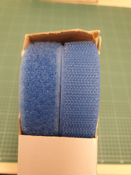 hook and loop fastener tape. velcro. blue. Fabric Focus