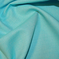 Cotton Chambray. Teal. Fabric Focus