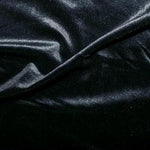 stretch velvet velour. black. Fabric Focus