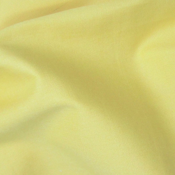 Cotton Poplin - Lemon. Fabric Focus