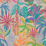 Stunning digital print on a polyester-cotton panama with with 'Matisse' inspired multi-coloured tropical jungle print.  Great for bag making, cushions, lampshades, curtains and dressmaking projects Available to buy in half metre increments at Fabric Focus Edinburgh.