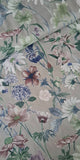 Beautifully depicted flowers and leaves in soft tones of green, grey, copper and white on a soft lilac grey background! Perfect for Spring/Summer dresses! Sold in half metre increments at Fabric Focus.