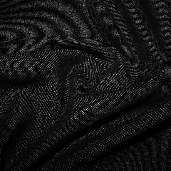 7.5oz 100% cotton denim. black. Fabric Focus