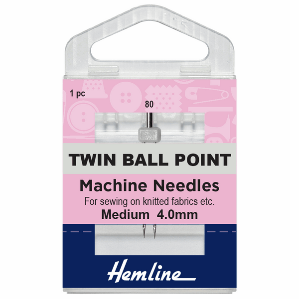 Machine Needles - Ball Point Twin 4.0 80/12