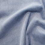 Lustrous and soft, Corduroy is also extremely durable and can be used in dressmaking, for soft furnishings and toys and even for upholstery. This is approximately a 4.5 wale. And comes in many wearable colours, this being a stunning pale denim blue. Available to buy online in half metre increments.