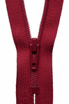 YKK dress zip. 520 scarlet berry. various size lengths. Fabric Focus