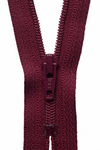 YKK dress zip. 527 dark wine. various size lengths. Fabric Focus