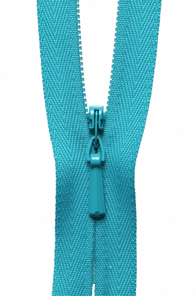 YKK concealed zip. turquoise 370. various sizes. Fabric Focus