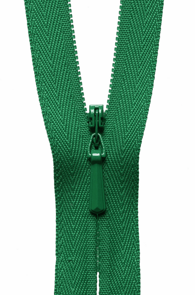 YKK concealed zip. bottle green 886. various sizes. Fabric Focus