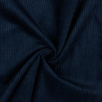 Lustrous and soft, Corduroy is also extremely durable and can be used in dressmaking, for soft furnishings and toys and even for upholstery. This is approximately a 4.5 wale. And comes in many wearable colours, this being a classic marine blue. Available to buy online in half metre increments.