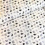 Viscose Challis Ivory Chair Print