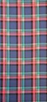 Hard wearing because of the blend between polyester and viscose.  Machine washable and crease resistant - suitable for clothing, kilts, trousers and suits and also for interior products such as curtains and cushions. This is the funky royal/pink/black fashion plaid.Sold in half metre increments at Fabric Focus.