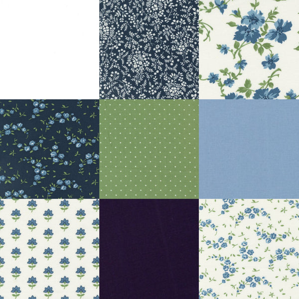 Fat Quarter Bundles.  Beautifully co-ordinated fabrics for all of your sewing projects. Each fat quarter measures approx 50cm x 56cm. Great for cushions, bags, quilts, patchwork, bunting, crafts and SEW much more! This collection features the Shoreline collection with 6 designs plus 3 co-ordinating Bella Solids.
