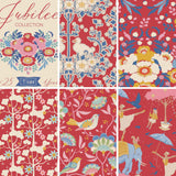 Fat Quarter Bundles.  Beautifully co-ordinated fabrics for all of your sewing projects. Each fat quarter measures approx 45cm x 56cm. Great for cushions, bags, quilts, patchwork, dolls clothes, bunting, crafts and SEW much more This collection features Jubilee by Tilda. 20 individual fat quarters