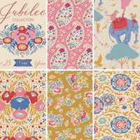 Fat Quarter Bundles.  Beautifully co-ordinated fabrics for all of your sewing projects. Each fat quarter measures approx 45cm x 56cm. Great for cushions, bags, quilts, patchwork, dolls clothes, bunting, crafts and SEW much more This collection features Jubilee by Tilda. 20 individual fat quarters