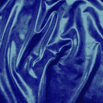 Bright metallic foil on a stretch jersey base cloth - perfect for fashion, costume and crafts . Metallic royal colourway. Available at Fabric Focus Edinburgh.