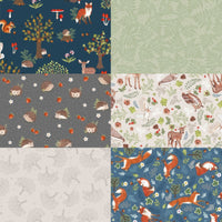 Fat Quarter Bundles.  Beautifully co-ordinated fabrics for all of your sewing projects.
Each fat quarter measures approx 50cm x 56cm.
Great for cushions, bags, quilts, patchwork, dolls clothes, bunting, crafts and
SEW much more! This collection features the cute Forest Wonder Collection by Nutex