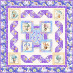 Beautiful baby/kiddies quilt using Dan Morris Oh The Places fabric collection and panel. Available at Fabric Focus Edinburgh.