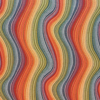 Our tapestry fabrics are cotton rich medium/heavy weight cloth, this being Rainbow Wave.
Available to buy in half metre increments at Fabric Focus Edinburgh
