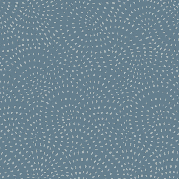 Twist is a modern blender cotton fabric from Dashwood studios with small spots available in many striking shades. This being the Cadet blue colourway. Available in store and online at Fabric Focus Edinburgh.