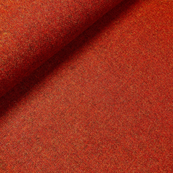 russet red pure new wool fabric.