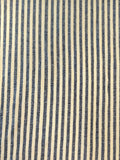 Textile with blue and beige vertical stripes