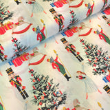cotton with christmas nutcracker characters on a white background.