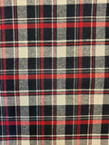 Cotton Flannel - Red/Navy
