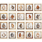 Bigfoot Panel with 20 different Vignettes of friendly sasquatch'

Panel size approx. 90 cm x 112 cm ( 36" x 44" )

Available at Fabric Focus Edinburgh.