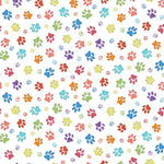 Add a touch of charm and fun to your next project with the multi paw prints on white background. Sold by Fabric Focus Edinburgh in quarter metre increments.