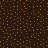 Brown background with small gold acorns pattern