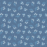 silver snowdrops on twilight blue background