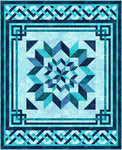 A gorgeous quilt kit using the new 'must have' Stonehenge Gradations fabrics from the Midnight and Peacock colour families. Beautiful and bold lone star surrounded with intricate celtic inspired borders. Available at Fabric Focus Edinburgh.