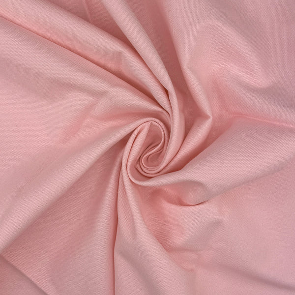 Washed 100% Cotton Canvas available in 20 shades, This being the soft baby pink colourway
Available to buy in half metre increments at Fabric Focus Edinburgh