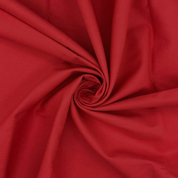 Washed 100% Cotton Canvas available in 20 shades, This being the bright red colourway
Available to buy in half metre increments at Fabric Focus Edinburgh
