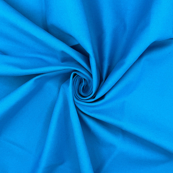 Washed 100% Cotton Canvas available in 20 shades, This being the rich turquoise colourway
Available to buy in half metre increments at Fabric Focus Edinburgh