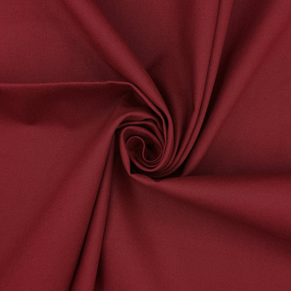 Washed 100% Cotton Canvas available in 20 shades, This being the deep wine colourway
Available to buy in half metre increments at Fabric Focus Edinburgh