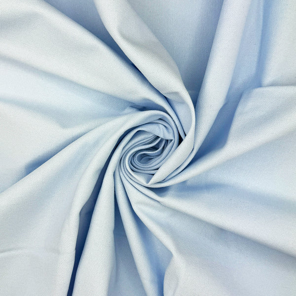 Washed 100% Cotton Canvas available in 20 shades, This being the pale baby blue colourway
Available to buy in half metre increments at Fabric Focus Edinburgh