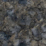 Beautiful bright marbled print with metallic detail throughout. This being the Charcoal colourway. Available to buy in quarter metre increments at Fabric Focus.