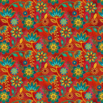 Boho Blooms blender from Deborah Edwards for Northcott fabrics of multi/red floral. Sold at Fabric Focus Edinburgh