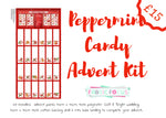 A vibrant advent quilt kit, Peppermint Candy includes everything - panel, binding, backing and wadding. Available at Fabric Focus Edinburgh.