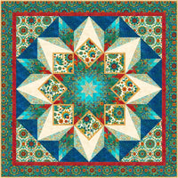 Frame a focus fabric and select some coordinates for a fresh take on a broken star quilt that includes lone star and split star components.. At Fabric Focus