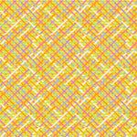 Geometric pattern with intersecting lines in orange and lilac on an yellow background