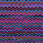 Colorful zigzag pattern fabric swatch in shades of purple